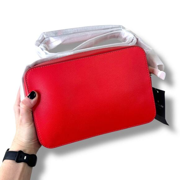 Kate Spade New York NWT Heriloom Tomato Red Harper Leather Crossbody Purse - Picture 7 of 12